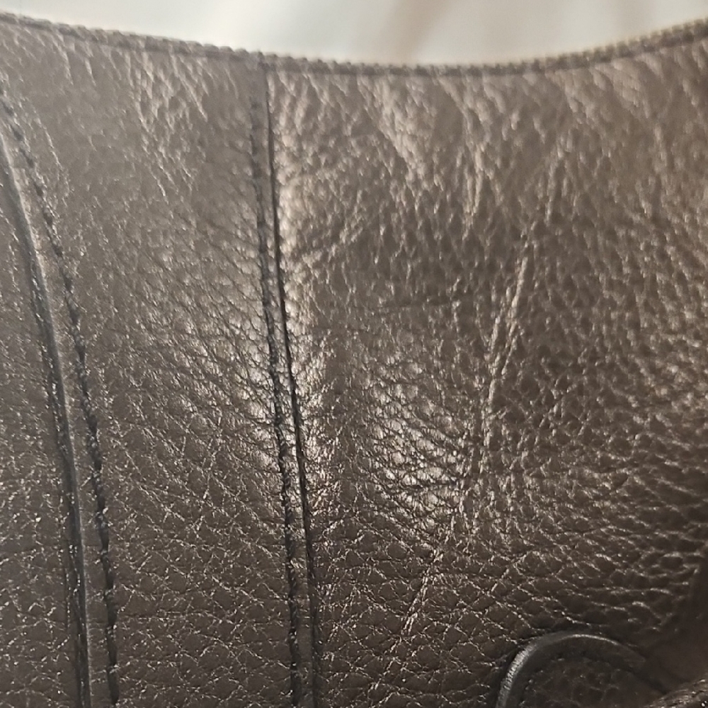 BANANA REPUBLIC LEATHER COW HIDE Chic Brown  Shoulder Bag - Picture 6 of 13
